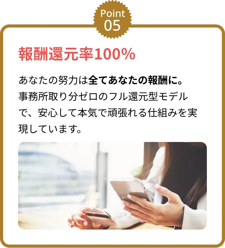 報酬還元率100%